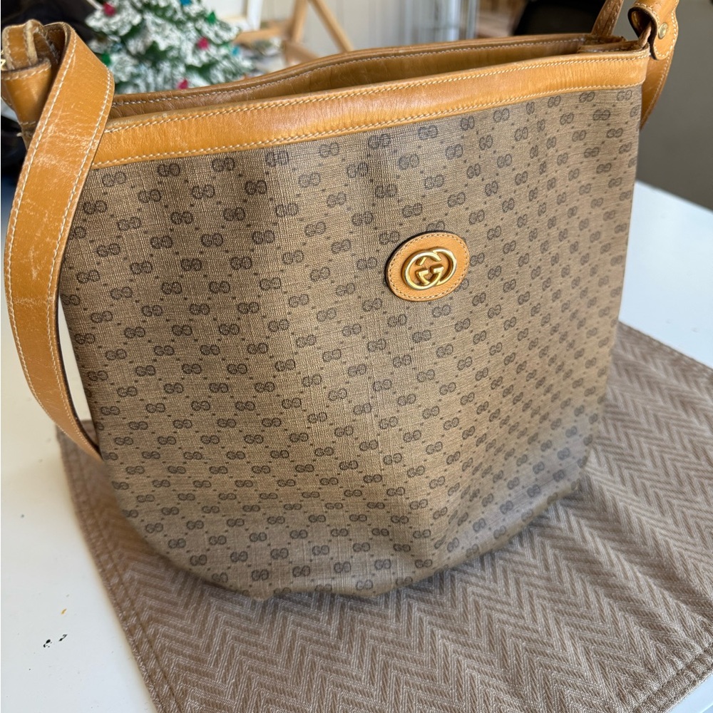 Gucci Brown Monogram Shoulder Bag